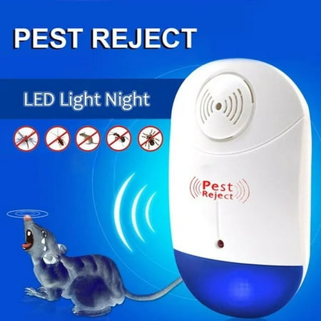[2018 NEW UPGRADED] LIGHTSMAX - Ultrasonic Pest Repeller - Electronic Plug -In Pest Control Ultrasonic - Best Repellent for Cockroach Rodents Flies Roaches Ants Mice Spiders Fleas (Best Stuff To Get Rid Of Fleas In The House)