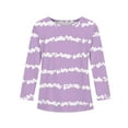 thumbnail image 5 of Inglocry Girls Basic Long Sleeve Shirts Toddler Kids Soft Cotton T-Shirt Crew Neck Fall Winter Tee Tops Light Purple 4-5Y, 5 of 5
