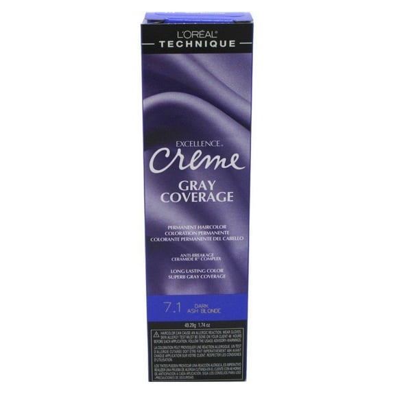 Loreal Excel Creme Color #7.1 Dark Ash Blonde 1.74Oz (6 Pack)