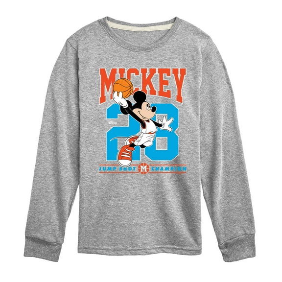 Disney - Mickey Jump Shot - Toddler & Youth Long Sleeve Graphic T-Shirt