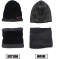 thumbnail image 4 of Muryobao Winter Hats and Scarf Set Knitted Slouchy Beanie Hat Warm Knit Skull Cap Infinity Scarves for Women Snow Ski Black Set, 4 of 5