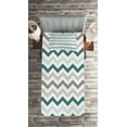 thumbnail image 2 of Ambesonne Chevron Quilted Coverlet 2 Pcs, Simple Geometric Zigzags, Twin Size, Multicolor, 2 of 2