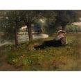 thumbnail image 3 of Eliphalet Fraser Andrews 14x12 Black Modern Framed Museum Art Print Titled - Man Reclining Beside a Stream, 3 of 5