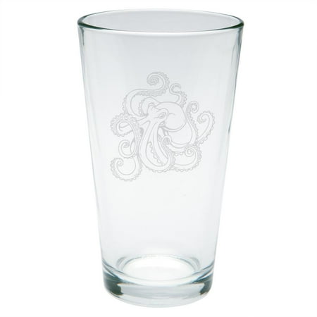 

Octopus Tattoo Etched Pint Glass