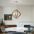 thumbnail image 2 of Vissent 18 in. 4-Light Indoor Faux Wood Grain Finish Chandelier with Light Kit, 2 of 5