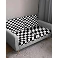 thumbnail image 3 of Simple Black White Checkered Couch Cushion Covers Stretch, Washable Sofa Seat Covers Individual Seat Cushion Sofa Slipcovers Lattice Buffalo Plaid Couch Cover Furniture Protector S-1PCS, 3 of 7