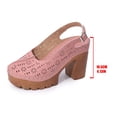 thumbnail image 4 of Miluxas Women's Solid Color Platform Slingback High Heels Ladies Closed Pointed Toe Pump Shoes Pink 9.5(43), 4 of 9