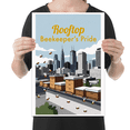 thumbnail image 2 of Rooftop Beekeeper's Pride Wall Art - Urban Beekeeping Enthusiast - 13x19 Poster Print, 2 of 4
