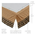 thumbnail image 4 of VHC Brands Bed Skirt Queen, Cotton Bedding, Bedroom Bed Skirt, Printed, Pip Vinestar Collection, Size 80x60, Natural, 4 of 4