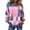 B-Pink, variant on Women's Casual Crew Neck Sweatshirt Distressed Denim Print Pullover Loose Crewneck Long Sleeve Top