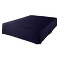 thumbnail image 1 of The Great American Store- 600 TC 100% Natural Cotton, Pleated Style Bed Skirt with 17 Inch Drop (Twin Size, Solid Navy Blue) -Easy Fit Dust Ruffle, Covers Bed Legs & Frame, 1 of 2