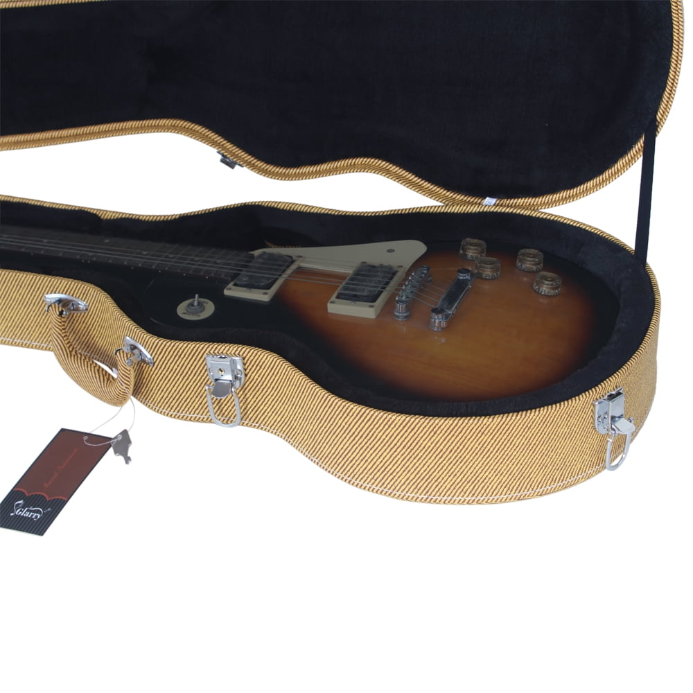 Glarry Electric Guitar Hard Case for GLP Style Guitar, Microgroove Bulge Surface, Yellow