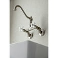 thumbnail image 4 of Kingston Brass KS3228PX Vintage 6" Adjustable Center Wall Mount Kitchen Faucet, Brushed Nickel, 4 of 5