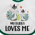 thumbnail image 4 of Inktastic Zebra My Bubba Loves Me Boys or Girls Baby Bib, 4 of 4
