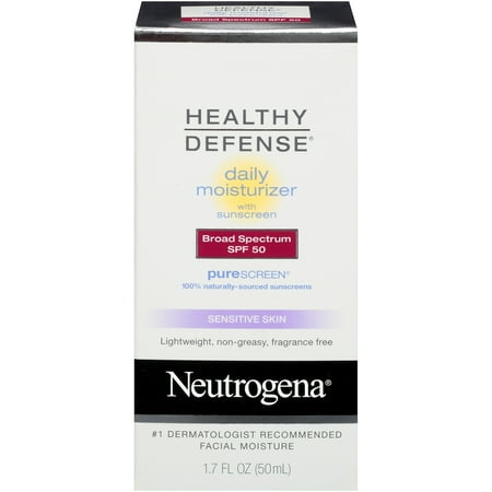 Neutrogena Healthy Defense Sensitive Moisturizer, SPF 50, 1.7 fl. (Best Lotion For Sun Damaged Skin)