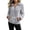 Gray, variant on Women's Cozy Sherpa Fleece Pullover Zip Up Hoodie Jacket Fuzzy Fluffy Soft Sweatshirt Fall Fashion Plus Size Winter Coat with Pockets