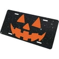 thumbnail image 3 of Happy Fall Scary Face Pumpkin Halloween License Plate 6 x 12 Inch（4 Holes） Vintage Aluminum Metal License Plate for Men and Women85, 3 of 7