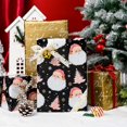 thumbnail image 6 of Christmas Wrapping Paper Roll - 17IN X 33FT - Black Gift Wrap Paper Featuring Santa Claus Snowflake Christmas Tree Reversible Gold for Kids, Holiday, New Year, 6 of 13
