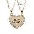 thumbnail image 5 of AYYUFE 2Pcs Shining Rhinestone Friendship Necklaces Gift BEST FRIENDS Heart Pendant Necklaces Jewelry Accessory, 5 of 8
