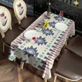 thumbnail image 5 of Colorful Geometric Triangle Diamond Pattern Rectangle Tablecloth 60"x102",Waterproof Polyester Rectangle Table Cloth, Wipeable Spillproof Polyester Tablecloth for Dining, Camping, Indoor and Outdoor, 5 of 6