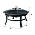 thumbnail image 5 of Red Mountain Valley 30" Steel Outdoor Wood Burning Fire Pit for Patio Backyard BBQ with Spark Screen, Cover and Poker, 5 of 10