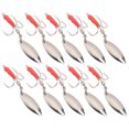 thumbnail image 2 of Sequin Lures,10Pcs Fishing Sequin Wobble Hard Metal Spinner Baits Fish Treble Hook Time-Tested Durability, 2 of 8