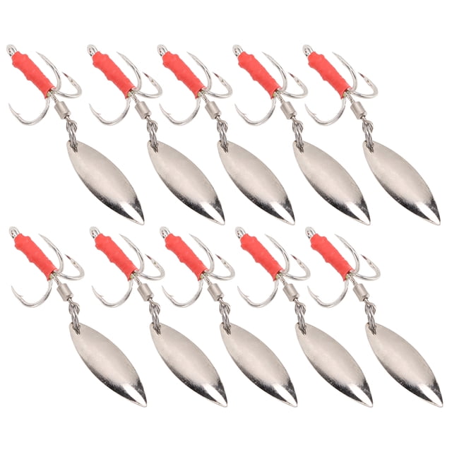Señuelos de pesca Bling Bling 10 piezas de acero inoxidable con lentejuelas