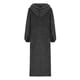 thumbnail image 2 of TaTaai Women's Casual Solid Color Hooded Long Sleeve Plush Pocket Dress Round Neck Loose Comfortable Home Long Nightgown Loungewear Gift, 2 of 5