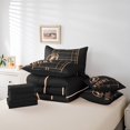 thumbnail image 4 of YST Ensemble de Couette Sport, 7 Pcs, Thème Football, Orange Noir, Réversible Noir, 4 of 4