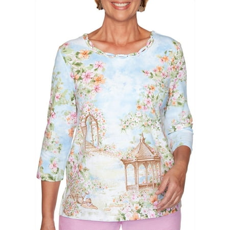 Alfred Dunner Plus Garden Party Scenic Top