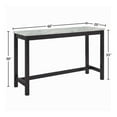 thumbnail image 5 of New Classic Furniture, Celeste, 4 Piece, Rubberwood, Theater Bar Table with Stool, Black, 5 of 12