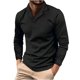 thumbnail image 2 of pstuiky manga larga para hombre, Camisa informal de manga larga con solapa para hombre camisetas de hombre l, 2 of 5