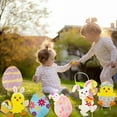 thumbnail image 5 of JHEHF Easter Bunnies Yard Decorations Outdoor Pack Of 6 Cute Rabbit Garden Signs with Stakes Holiday Welcome Signs for Patio Yard Garden Party Decor, 5 of 7