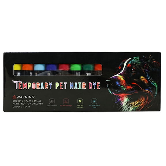 12 Color Pet Hair Coloring Chalk Safe Washable and Easy to Use Grooming Tools Colorful Pet Paint Set Easy to Remove