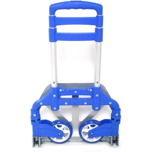 Portable Folding Collapsible Aluminum Cart Dolly Push Truck Trolley Blue