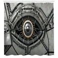 thumbnail image 3 of Ambesonne Eye Shower Curtain, Robot Eye Wires Technology, 69"Wx84"L, Charcoal Grey, 3 of 3
