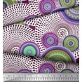 thumbnail image 2 of Soimoi Pink Cotton Cambric Fabric Round Geometric Printed Fabric 1 Yard 42 Inch Wide, 2 of 3