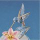thumbnail image 4 of Figura de cristal de colibrí y lirio, 4 of 6