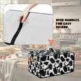 thumbnail image 5 of Renewold Toaster Oven Protector Washable Dustproof Convection Oven Air Fryer Protective Case Polyester Small Appliance Cover Home Decoration, 22.5 x 18.5 x 13 Inches, Black Cow Print, 5 of 7