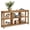 Brown, variant on Fnova 63 Inch Solid Wood Console Table, 3-Tier Farmhouse Sofa Table Behind Couch with 6 Storage Cubes for Living Room, Hallway, Foyer