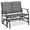 Grey, variant on Costway Patio Glider Rocking Bench Double 2 Person Chair Loveseat Garden Black