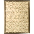 thumbnail image 1 of Due Process Stable Trading Tapis de Zone Aubusson Rouen Ivoire & Denim, 3 x 5 Pieds, 1 of 1