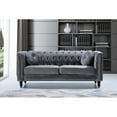 thumbnail image 5 of Uspridefurniture Lueck 76'' Velvet Rolled Arm Chesterfield Sofa, Gray, 5 of 5