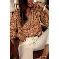 thumbnail image 2 of ORUYROP Blouses Décontractées Boho à Imprimé Floral Col en V Manches Longues Amples pour Femmes, 2 of 7