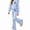 Blue, variant on ITSAME Girls Outfit Set 2-Piece Fall Clothes Bow Print Long Sleeve Crewneck Pullover and Flared Pants Size 7