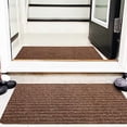 thumbnail image 2 of 1 Roll Large Semi Finished Outdoor Mat 16 x 79 Inch Narrow Door Mat Non Slip Boot Rugs Waterproof Carpet Roll for Bathroom Entryway Indoor Outdoor (Coffee), 2 of 7