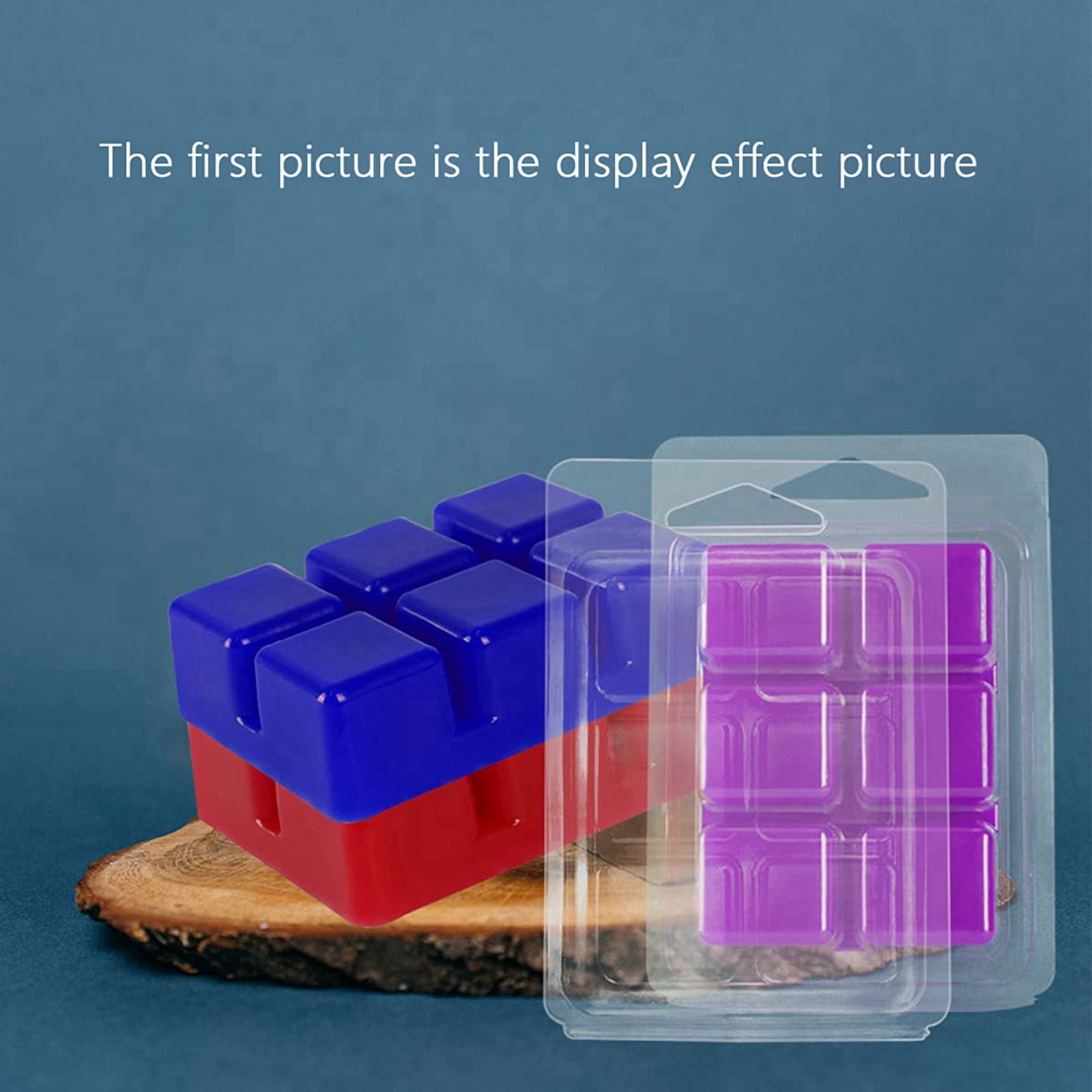 200 Packs Wax Melt Clamshells , Clear Empty Plastic Square Tray for Wax Tarts Candles