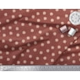 thumbnail image 2 of Soimoi Red Heavy Satin Fabric Dots & Artistic Flower Stripe Print Fabric by Yard 54 Inch Wide, 2 of 3