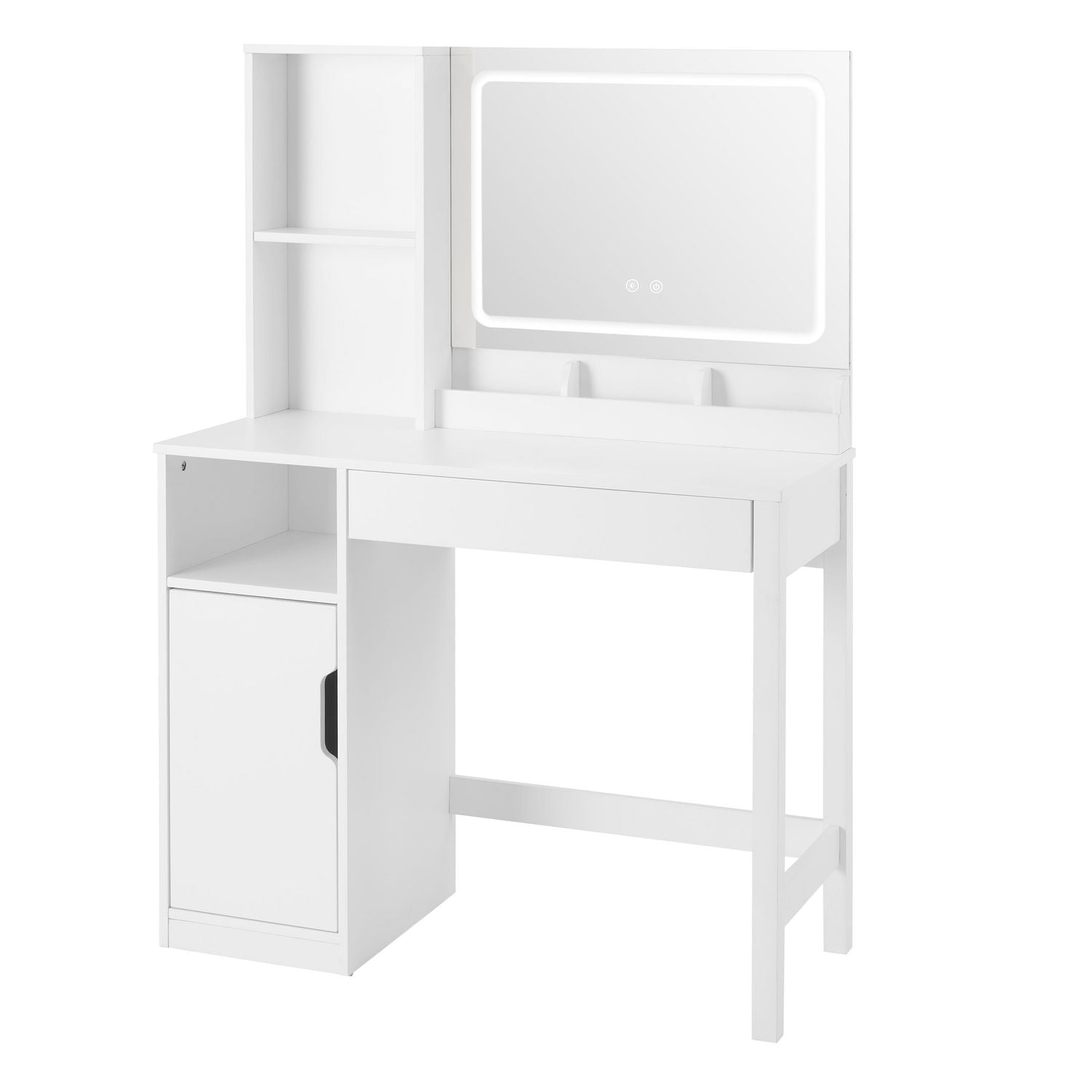 Mainstays Vanity  with Lighted Mirror and Storage, White
