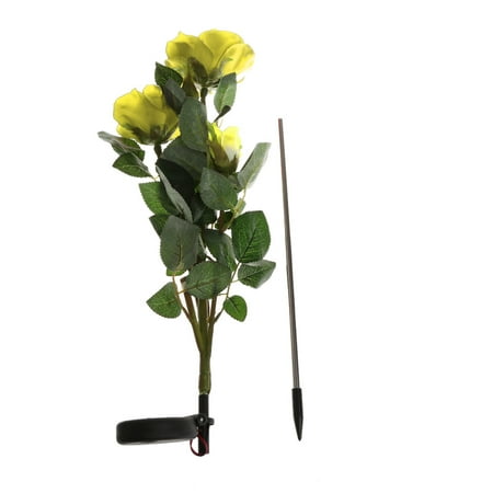 

TINYSOME Solar Powered 3 LED Rose Flower Garden Night Light Lamp Outdoor Party Decor